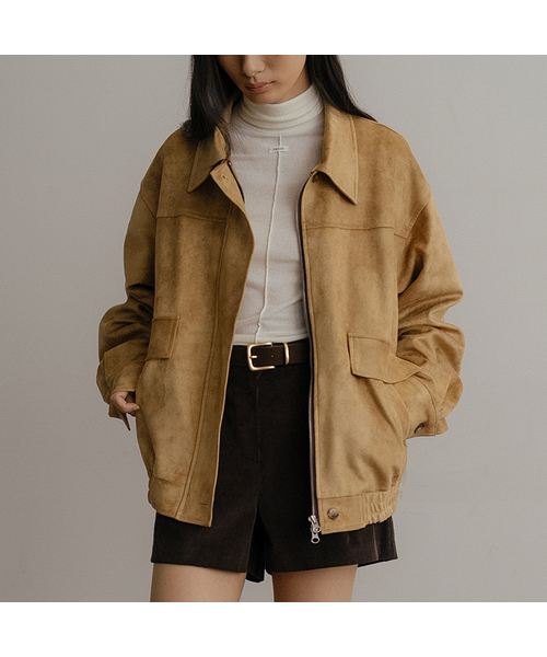 Suede 2way bomber jacket [FRFA02JK04]_Beige