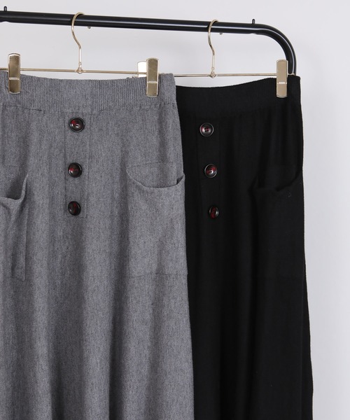 ニットフレアロングスカート（スカート）｜pumpkin port（パンプキン