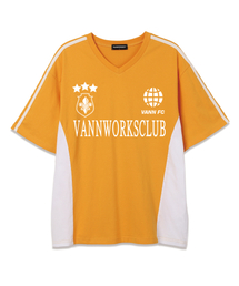 VANNWORKS（バンワークス）の「スポーティブロックコアVネック半袖Tシャツ (VS0033) イエロー（Tシャツ/カットソー）」
