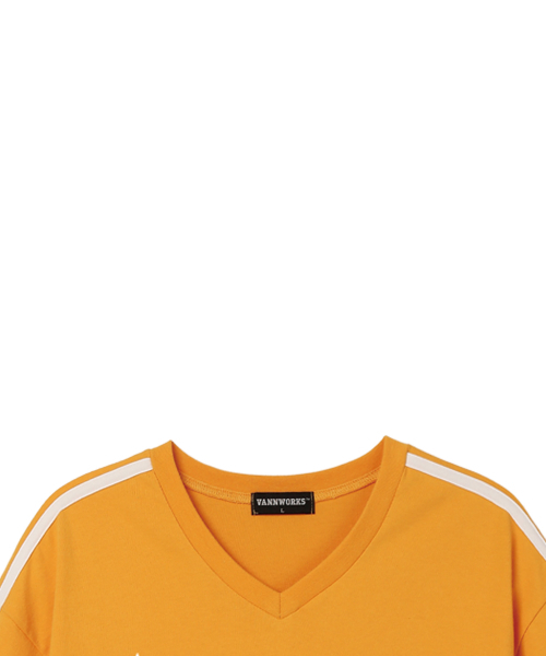 VANNWORKS（バンワークス）の「スポーティブロックコアVネック半袖Tシャツ (VS0033) イエロー（Tシャツ/カットソー・レディース・その他・LARGE/MEDIUM）」の3枚目の写真