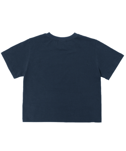 MATCHGLOBE（マッチグローブ）の「スリーフラワークロップTシャツ（ネイビー）（Tシャツ/カットソー・レディース・その他・FREE）」の2枚目の写真