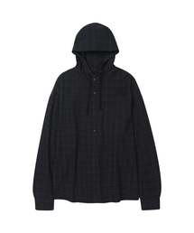 SECONDMONO（セカンドモノローグ）の「Check Hooded Shirt [NAVY]_SESH012NAVY（シャツ/ブラウス）」