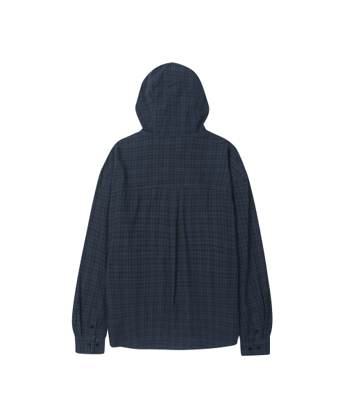 SECONDMONO（セカンドモノローグ）の「Check Hooded Shirt [NAVY]_SESH012NAVY（シャツ/ブラウス・レディース・その他・SMALL/MEDIUM/LARGE/X-SMALL）」の2枚目の写真