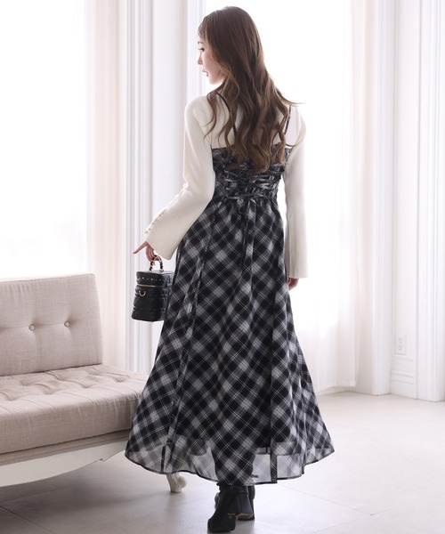 one after another NICE CLAUP（ワンアフターアナザーナイスクラップ）の「肩リボンニットセットワンピース（ワンピース・レディース・ホワイト系その他/グレー系その他/ピンク系その他・FREE）」の8枚目の写真