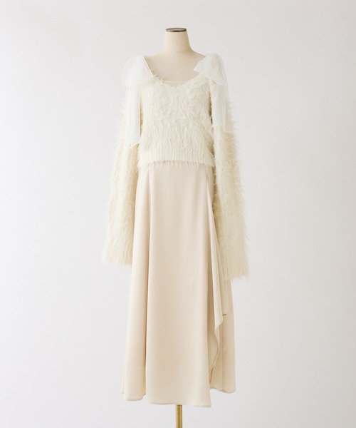 one after another NICE CLAUP（ワンアフターアナザーナイスクラップ）の「肩リボンニットセットワンピース（ワンピース・レディース・ホワイト系その他/グレー系その他/ピンク系その他・FREE）」の22枚目の写真