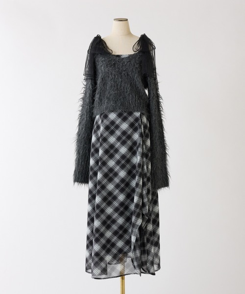 one after another NICE CLAUP（ワンアフターアナザーナイスクラップ）の「肩リボンニットセットワンピース（ワンピース・レディース・ホワイト系その他/グレー系その他/ピンク系その他・FREE）」の21枚目の写真