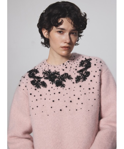 コエル（COEL）/フォックス混ビジュー刺繍ニット フォックス混ビジュー刺繍ニット（ニット/セーター）｜COEL（コエル