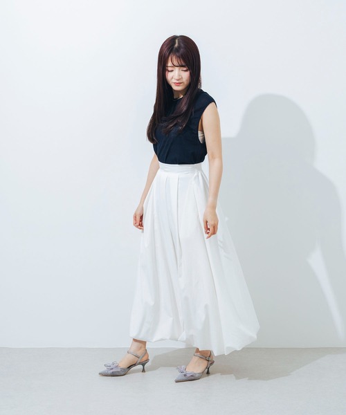 EVOL(イーボル)の「【柔らかい・クッション入り】ポインテッドシアーリボンストラップパンプス CA23852(パンプス・レディース・ブラック/グレー・22.0cm/22.5cm/23.0cm/23.5cm/24.0cm/24.5cm/25.0cm)」の9枚目の写真