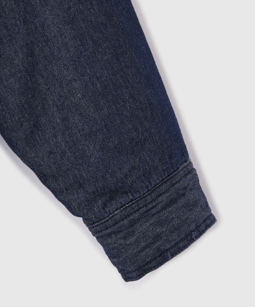 VICKY（ビッキー）の「パデッドデニムビッグシャツ≪洗濯機で洗える≫（シャツ/ブラウス・レディース・ネイビー/ブラック・M）」の13枚目の写真