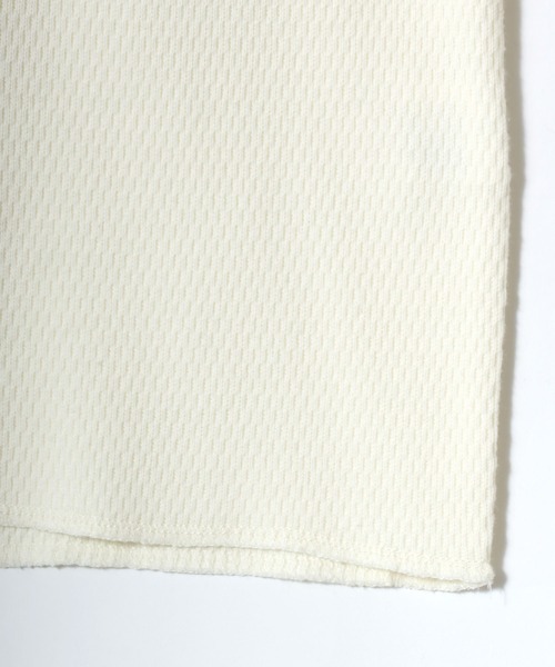 HOUSTON（ヒューストン）の「HOUSTON/ヒューストン Heavy Thermal Henley Tee/ヘビーサーマル ワッフル 無地 ヘンリーネック 長袖Tシャツ/ロングスリーブTシャツ/ロンT/レディース メンズ（Tシャツ/カットソー・メンズ・ブラック/ネイビー/グレー/オフホワイト・M/XL/L）」の15枚目の写真