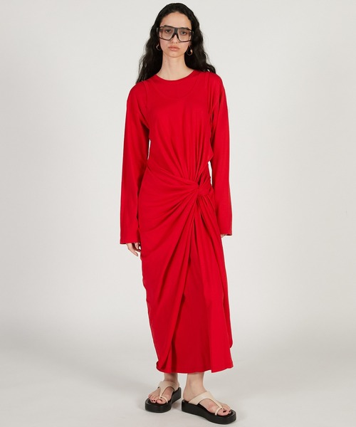 PRANK PROJECT(プランクプロジェクト)の「【2026Spring Pre-Order】レイヤードジャージドレス / Layered Jersey Dress(ワンピース・レディース・ブラック/ライトグレー/レッド・36/38)」の13枚目の写真