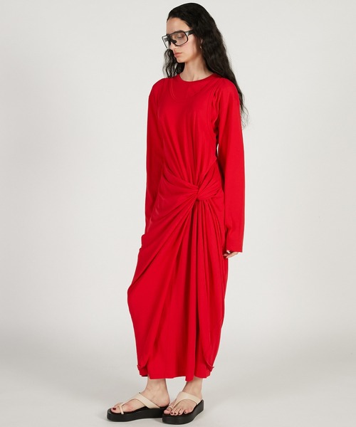 PRANK PROJECT(プランクプロジェクト)の「【2026Spring Pre-Order】レイヤードジャージドレス / Layered Jersey Dress(ワンピース・レディース・ブラック/ライトグレー/レッド・36/38)」の14枚目の写真