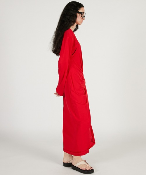 PRANK PROJECT(プランクプロジェクト)の「【2026Spring Pre-Order】レイヤードジャージドレス / Layered Jersey Dress(ワンピース・レディース・ブラック/ライトグレー/レッド・36/38)」の15枚目の写真