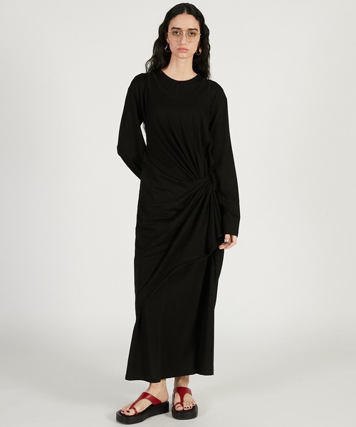 PRANK PROJECT(プランクプロジェクト)の「【2026Spring Pre-Order】レイヤードジャージドレス / Layered Jersey Dress(ワンピース・レディース・ブラック/ライトグレー/レッド・36/38)」の4枚目の写真