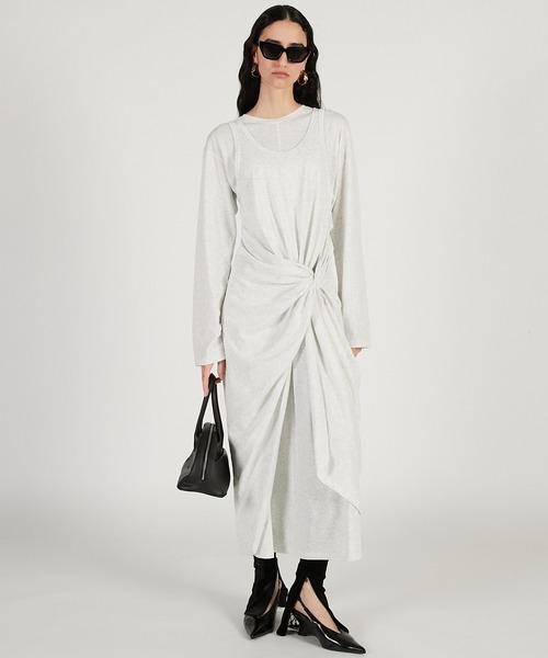 PRANK PROJECT(プランクプロジェクト)の「【2026Spring Pre-Order】レイヤードジャージドレス / Layered Jersey Dress(ワンピース・レディース・ブラック/ライトグレー/レッド・36/38)」の8枚目の写真