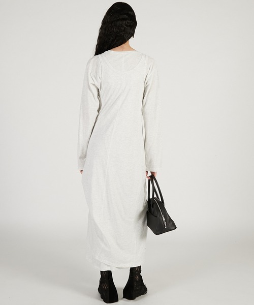 PRANK PROJECT(プランクプロジェクト)の「【2026Spring Pre-Order】レイヤードジャージドレス / Layered Jersey Dress(ワンピース・レディース・ブラック/ライトグレー/レッド・36/38)」の11枚目の写真