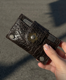 SIWEOL107（シウォル107）の「Fleur Card Wallet (Chocolate)（札入れ/マネークリップ・レディース）」