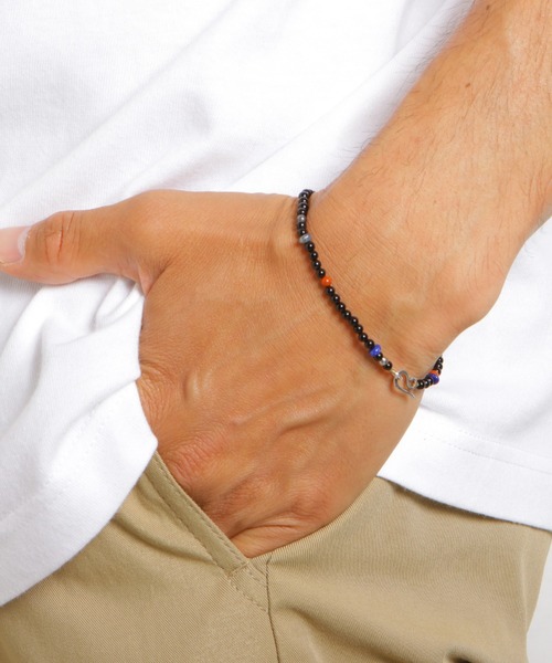 VIVIFY（ビビファイ）の「ブレスレット/ラウンドストーン&ナバホパール（ブレスレット・メンズ・レッド/ブラック・MENS）」の8枚目の写真