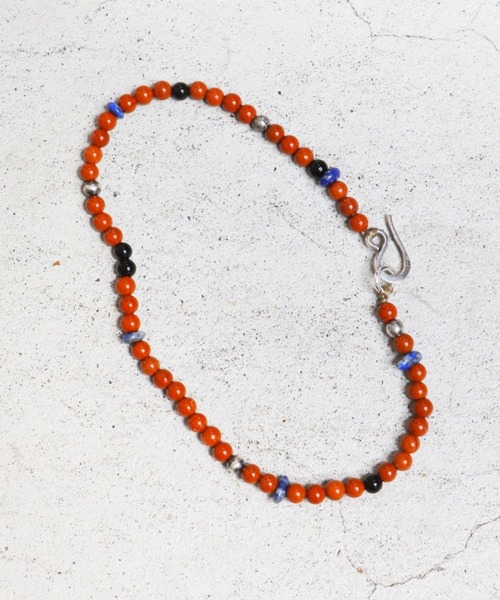 VIVIFY（ビビファイ）の「ブレスレット/ラウンドストーン&ナバホパール（ブレスレット・メンズ・レッド/ブラック・MENS）」の9枚目の写真