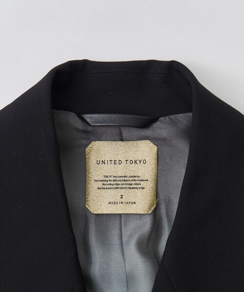 UNITED TOKYO（ユナイテッドトウキョウ）の「【数量限定】×EX Super120s ZEROTORIA JACKET（テーラードジャケット・メンズ・ブラック/ダークグレー/グレー系その他・1/2）」の7枚目の写真