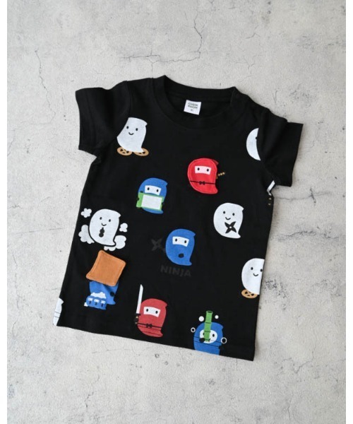 CHEEK ROOM（チークルーム）の「チークルーム おばけ忍者Ｔシャツ（Tシャツ/カットソー・キッズ・ラベンダー/グリーン/ブラック・90cm/100cm/110cm/120cm/130cm/80ｃｍ）」の2枚目の写真