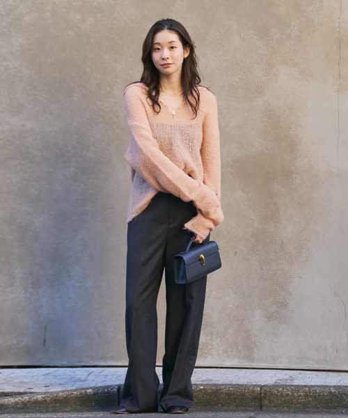 plage（プラージュ）の「《追加》ALPACA MIX BUTTON ニット 3（ニット/セーター・レディース・ホワイト/ピンク/グレー・FREE）」の13枚目の写真