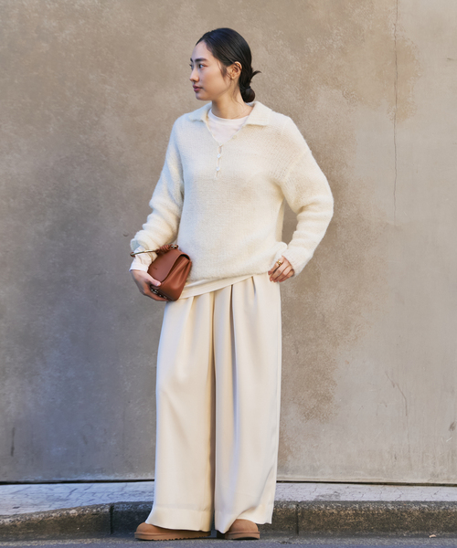 追加》ALPACA MIX BUTTON ニット 3（ニット/セーター）｜Plage