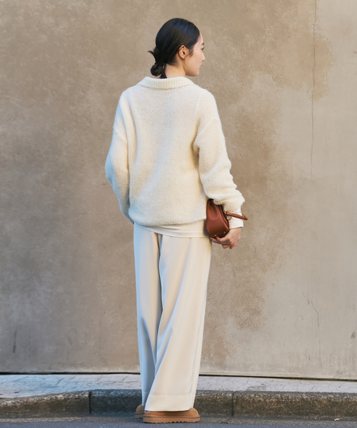 追加》ALPACA MIX BUTTON ニット 3（ニット/セーター）｜Plage