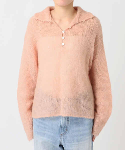 plage（プラージュ）の「《追加》ALPACA MIX BUTTON ニット 3（ニット/セーター・レディース・ホワイト/ピンク/グレー・FREE）」の6枚目の写真