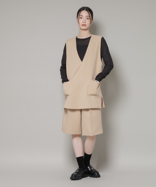 セール】Vネックベスト×ハーフパンツ セットアップ（ベスト）｜NANO