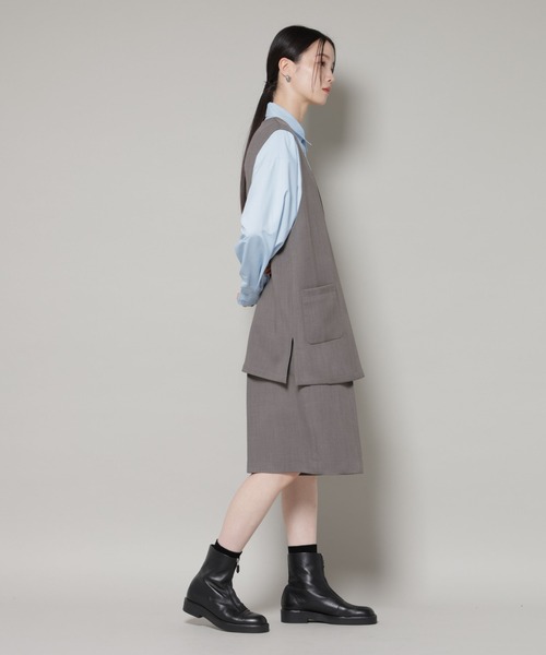 NANO universe（ナノユニバース）の「Vネックベスト×ハーフパンツ セットアップ（ベスト・レディース・グレー/ブラック/ベージュ・FREE）」の19枚目の写真