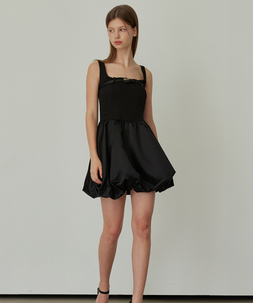 HYBERNAT(ハイバーナット)の「Balloon Mini Dress BLACK(ワンピース・レディース・ブラック・SMALL/MEDIUM)」の1枚目の写真