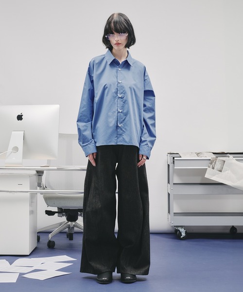 SELLE GLANT(セレグランテ)の「ASSORT BASIC REGULAR SHIRT/アソートベーシックレギュラーシャツ(シャツ/ブラウス・メンズ・アイボリー/ブルー/ブルーグレー/ナチュラル/ダークブラウン/ダークネイビー/オフホワイト・SMALL/LARGE/MEDIUM)」の22枚目の写真