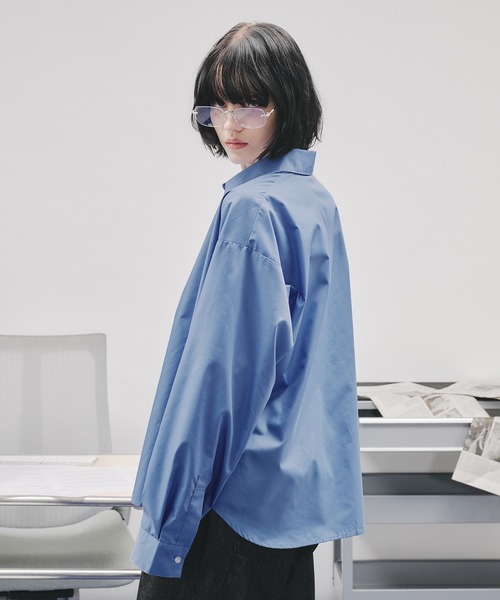 SELLE GLANT(セレグランテ)の「ASSORT BASIC REGULAR SHIRT/アソートベーシックレギュラーシャツ(シャツ/ブラウス・メンズ・アイボリー/ブルー/ブルーグレー/ナチュラル/ダークブラウン/ダークネイビー/オフホワイト・SMALL/LARGE/MEDIUM)」の21枚目の写真