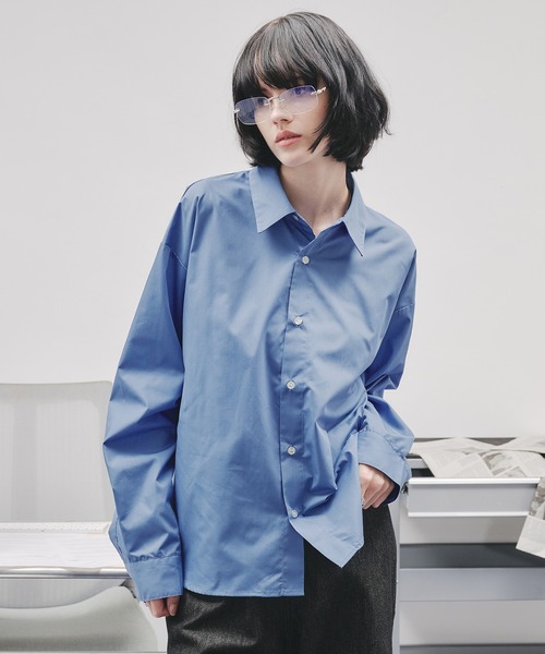 SELLE GLANT(セレグランテ)の「ASSORT BASIC REGULAR SHIRT/アソートベーシックレギュラーシャツ(シャツ/ブラウス・メンズ・アイボリー/ブルー/ブルーグレー/ナチュラル/ダークブラウン/ダークネイビー/オフホワイト・SMALL/LARGE/MEDIUM)」の18枚目の写真