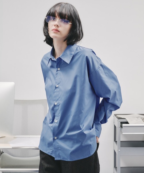 SELLE GLANT(セレグランテ)の「ASSORT BASIC REGULAR SHIRT/アソートベーシックレギュラーシャツ(シャツ/ブラウス・メンズ・アイボリー/ブルー/ブルーグレー/ナチュラル/ダークブラウン/ダークネイビー/オフホワイト・SMALL/LARGE/MEDIUM)」の19枚目の写真