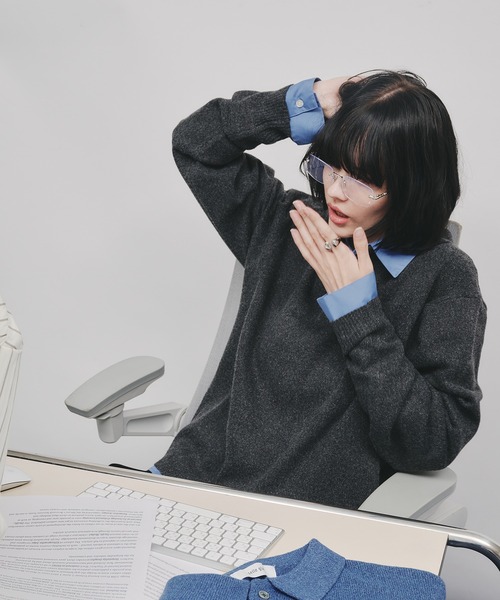 selle glant(セレグランテ)の「ASSORT BASIC REGULAR SHIRT/アソートベーシックレギュラーシャツ(シャツ/ブラウス・メンズ・アイボリー/ブルー/ブルーグレー/ナチュラル・SMALL/LARGE/MEDIUM)」の9枚目の写真