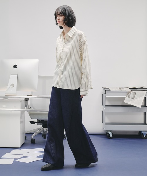 selle glant(セレグランテ)の「ASSORT BASIC REGULAR SHIRT/アソートベーシックレギュラーシャツ(シャツ/ブラウス・メンズ・アイボリー/ブルー/ブルーグレー/ナチュラル・SMALL/LARGE/MEDIUM)」の19枚目の写真