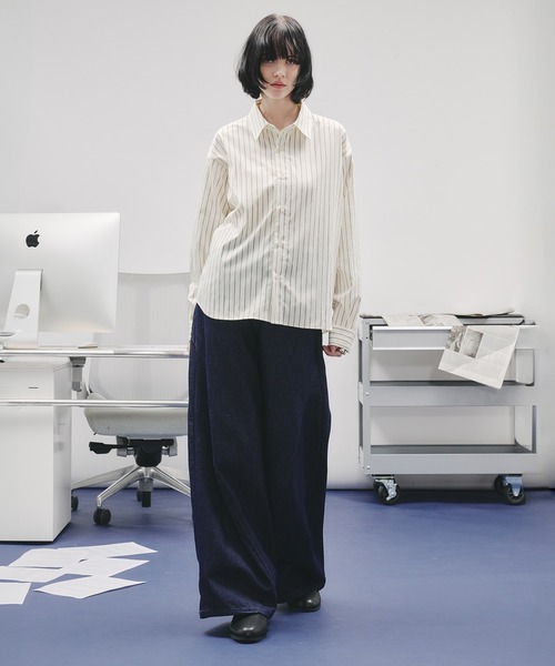 selle glant(セレグランテ)の「ASSORT BASIC REGULAR SHIRT/アソートベーシックレギュラーシャツ(シャツ/ブラウス・メンズ・アイボリー/ブルー/ブルーグレー/ナチュラル・SMALL/LARGE/MEDIUM)」の16枚目の写真