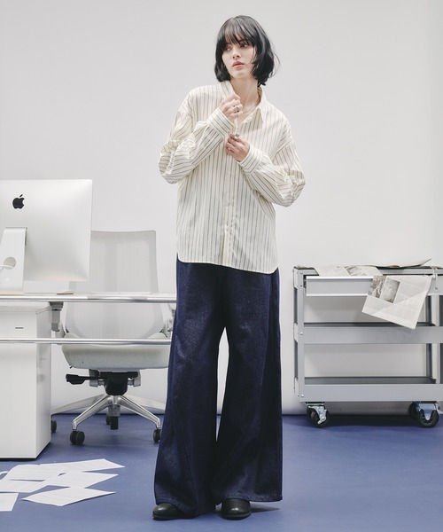 selle glant(セレグランテ)の「ASSORT BASIC REGULAR SHIRT/アソートベーシックレギュラーシャツ(シャツ/ブラウス・メンズ・アイボリー/ブルー/ブルーグレー/ナチュラル・SMALL/LARGE/MEDIUM)」の17枚目の写真