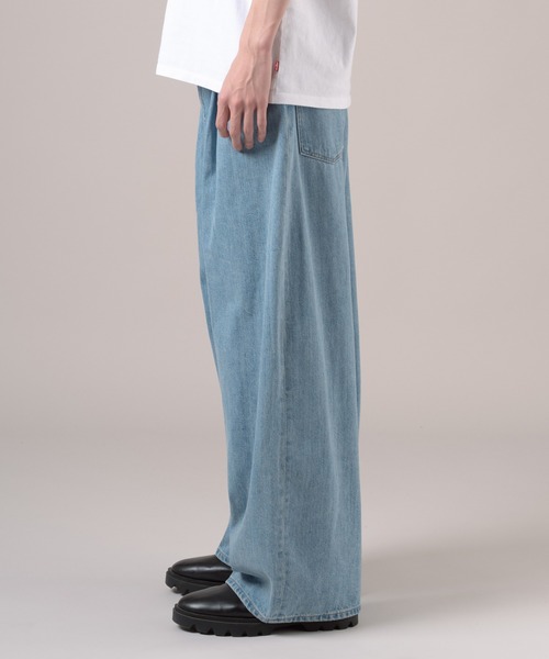 Levi's/リーバイス BLUETAB(TM) ワイドプリーツ CROP ジーンズ ライト