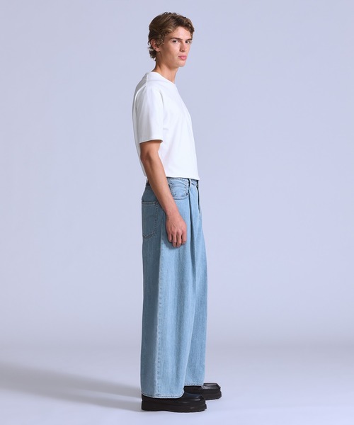 Levi's/リーバイス BLUETAB(TM) ワイドプリーツ CROP ジーンズ ライト