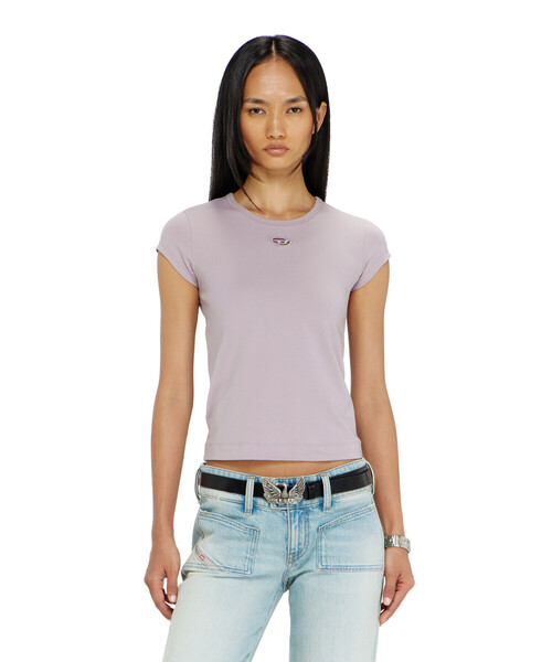 DIESEL(ディーゼル)の「ウィメンズ 半袖トップ T-ANGIE-OD(Tシャツ/カットソー・レディース・ブラック/ブラウン/ホワイト/パープル・LARGE/MEDIUM/X-SMALL/SMALL/X-LARGE)」の4枚目の写真