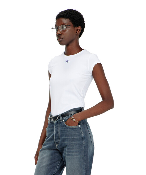 DIESEL(ディーゼル)の「ウィメンズ 半袖トップ T-ANGIE-OD(Tシャツ/カットソー・レディース・ブラック/ブラウン/ホワイト/パープル・LARGE/MEDIUM/X-SMALL/SMALL/X-LARGE)」の2枚目の写真