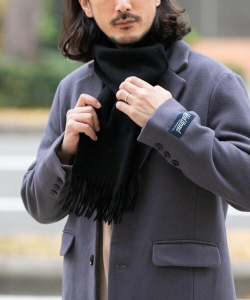 ITEMS URBANRESEARCH（アイテムズ アーバンリサーチ）の「ウール×カシミヤ マフラー（マフラー・メンズ・ブラック/オレンジ・-）」の8枚目の写真