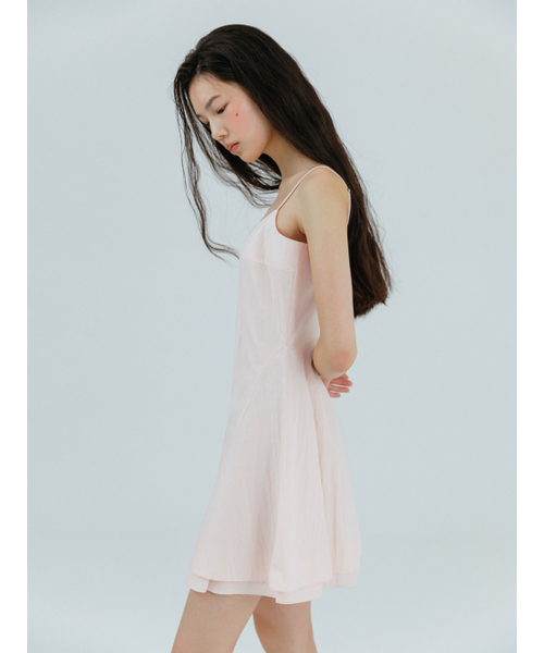 ETMON（エトモン）の「Slip Flare Layered Mini Dress Light Pink（ワンピース・レディース・その他・S/M）」の2枚目の写真