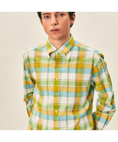 EDWARDMAX(エドワードマックス)の「マルチカラー チェックシャツ(グリーン)(シャツ/ブラウス・メンズ・その他・M/L/XL)」の1枚目の写真