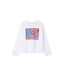 Menasoo Hearttrack Long Sleeve T Shirt_White
