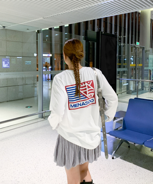 MENASOO（ミナス）の「Menasoo Hearttrack Long Sleeve T Shirt_White（Tシャツ/カットソー・レディース・ホワイト・F）」の6枚目の写真