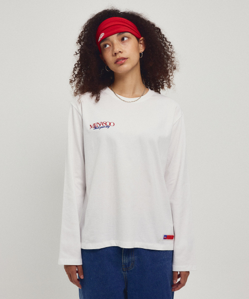MENASOO（ミナス）の「Menasoo Hearttrack Long Sleeve T Shirt_White（Tシャツ/カットソー・レディース・ホワイト・F）」の10枚目の写真